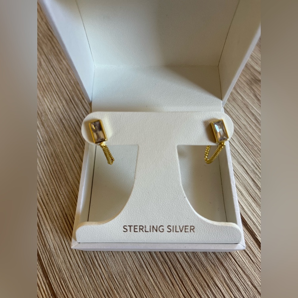 Chain earrings gold plated